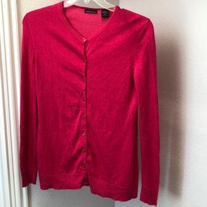 Moda International pink silk cashmere cardigan sweater